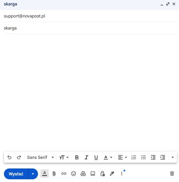 Formularz skargi