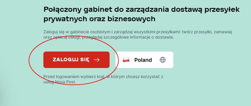 formularz logowania do konta użytkownika